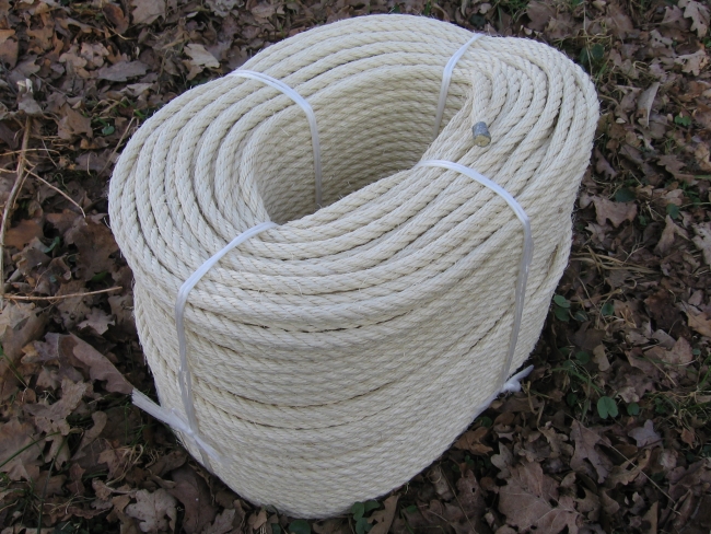 Sisal Tauwerk - Sisalseil Durchmesser 10mm - 220 Meter Trosse (s010-220)