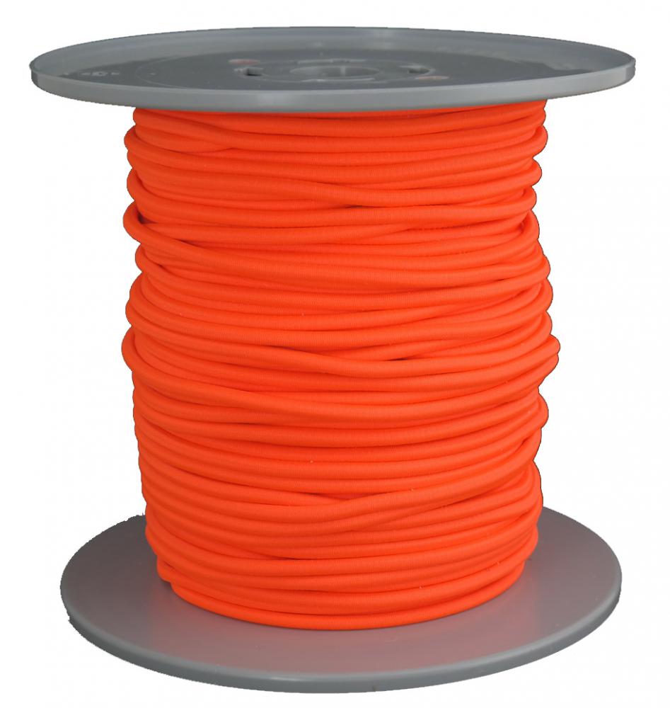 Gummiseil/Expanderseil Durchmesser 5mm 100 Meter Fb. neonorange (b100-100gu)