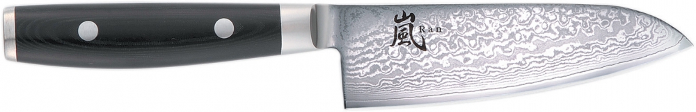 Damastmesser Yaxell Ran 69 Santokumesser  klein- 12,5 cm Klinge - Mikarta Griff (dr36012)