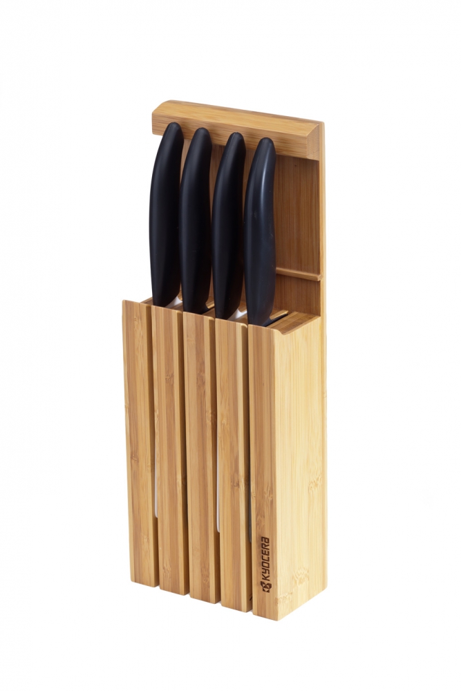 Kyocera Bambus Messerblock für maximal 4 Keramikmesser (k991)
