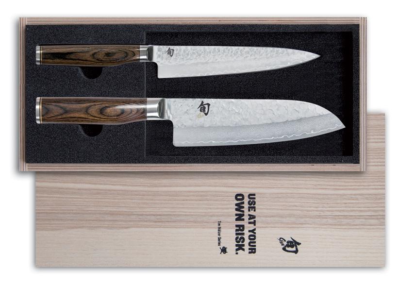 Damastmesser SHUN PREMIER Tim Mälzer TDMS-230 Allzweck- und Santokumesserset (d3TDMS230)