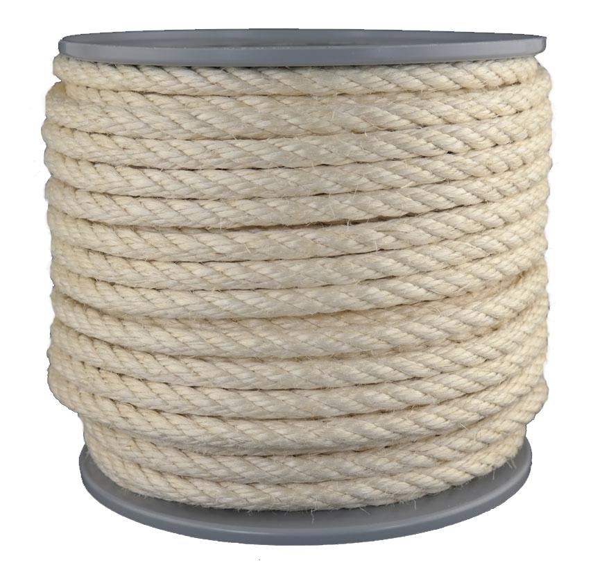 Sisal Tauwerk - Sisalseil Durchmesser 10mm - 50 Meter Spule (s010-50)