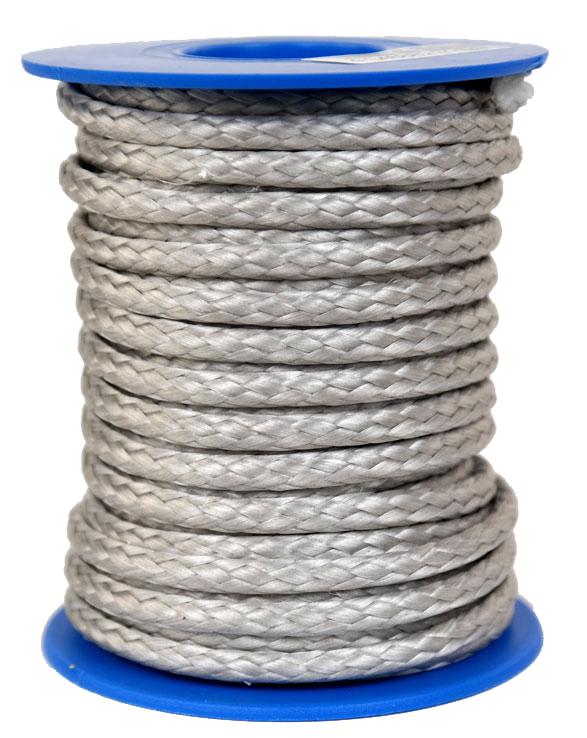 Dyneema Flechtleine / Seil / Dyneemaseil / Dyneema-Rope grau Ø 4mm - 10 Meter (dy440-10)