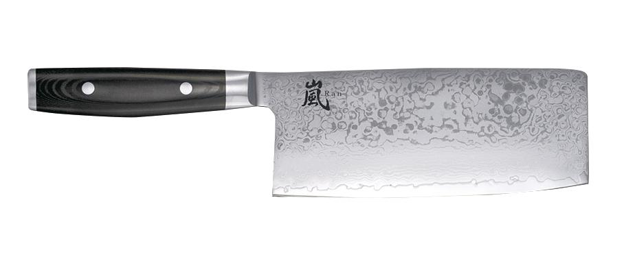 Damastmesser Yaxell Ran 69 Chinesisches Kochmesser 18 cm Klinge - Mikarta Griff (dr36019) 