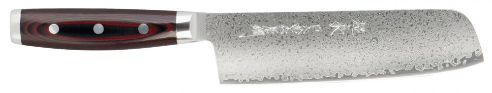 Damastmesser Yaxell SUPER GOU 161 Nakiri-Gemüsemesser - 18 cm Klinge (dG7104)