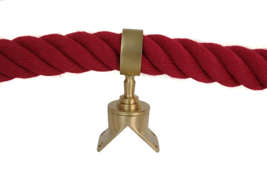 Seilaußeneckträger Messing matt für 40mm Handlaufseil (a287-40)