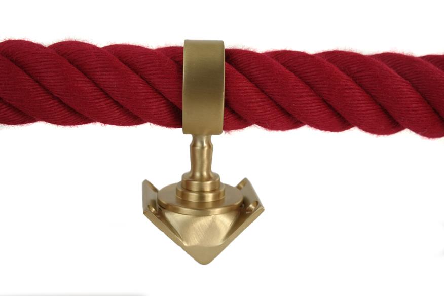 Seilinneneckträger Messing matt für 40mm Handlaufseil (a299-40)