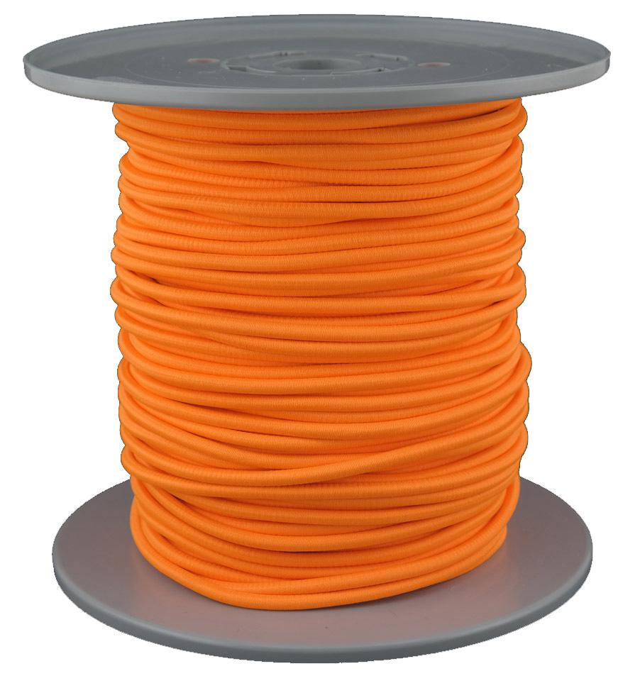 Gummiseil/Expanderseil Durchmesser 5mm 100 Meter Fb. hell-orange (b160-100gu)