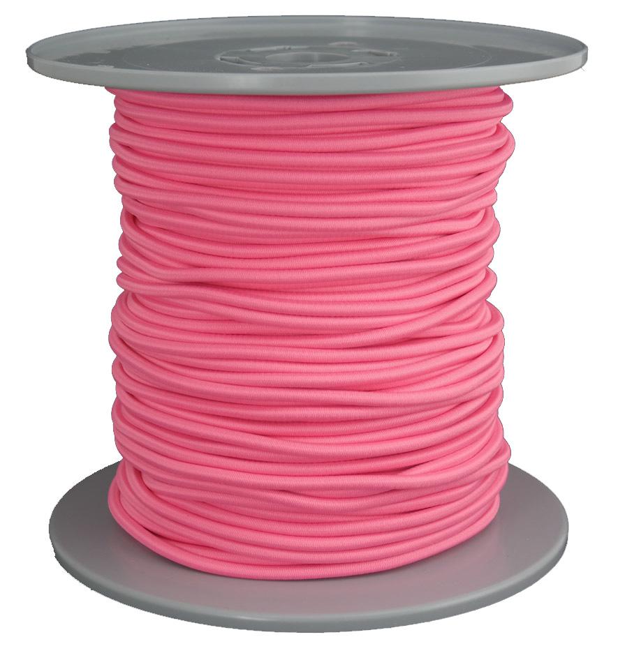 Gummiseil/Expanderseil Durchmesser 5mm 100 Meter Fb. neonrosa (b170-100gu)