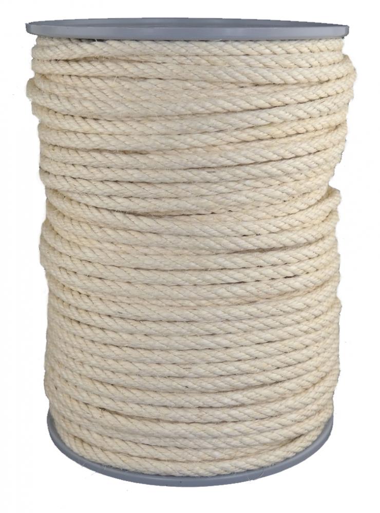 Sisal Tauwerk - Sisalseil Durchmesser 8mm - 100 Meter auf Scheibenspule (s008-100)