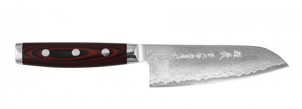 Damastmesser Yaxell SUPER GOU 161 kleines Santokumesser - 12,5 cm Klinge (dG37112)