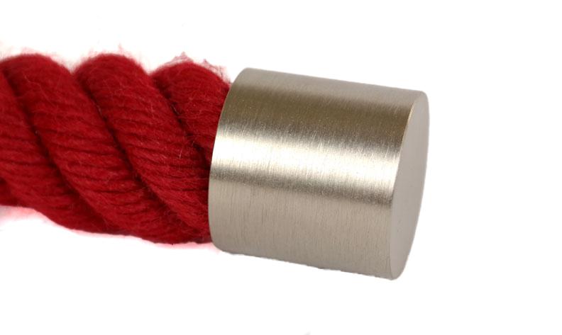 Seilendkappe/Seilkappe für 25mm Seil Nickel matt (a430-25)