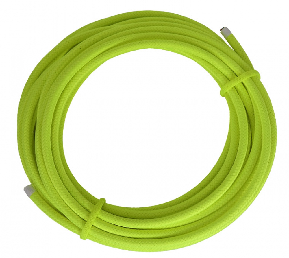 Stromkabel 3x1,5 mm² - Silikonkabel umflochten Fb. neon-gelb - Länge 5 Meter (G16-120k5)