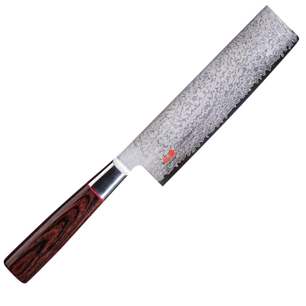 Damastmesser Suncraft Classic - ID-15 - Nakiri Gemüsemesser - 17 cm Klinge (dSU6775)