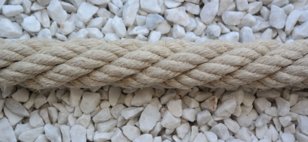 Handlaufseil/Absperrseil aus 100% Naturhanf - Kabelschlagseil (a570)