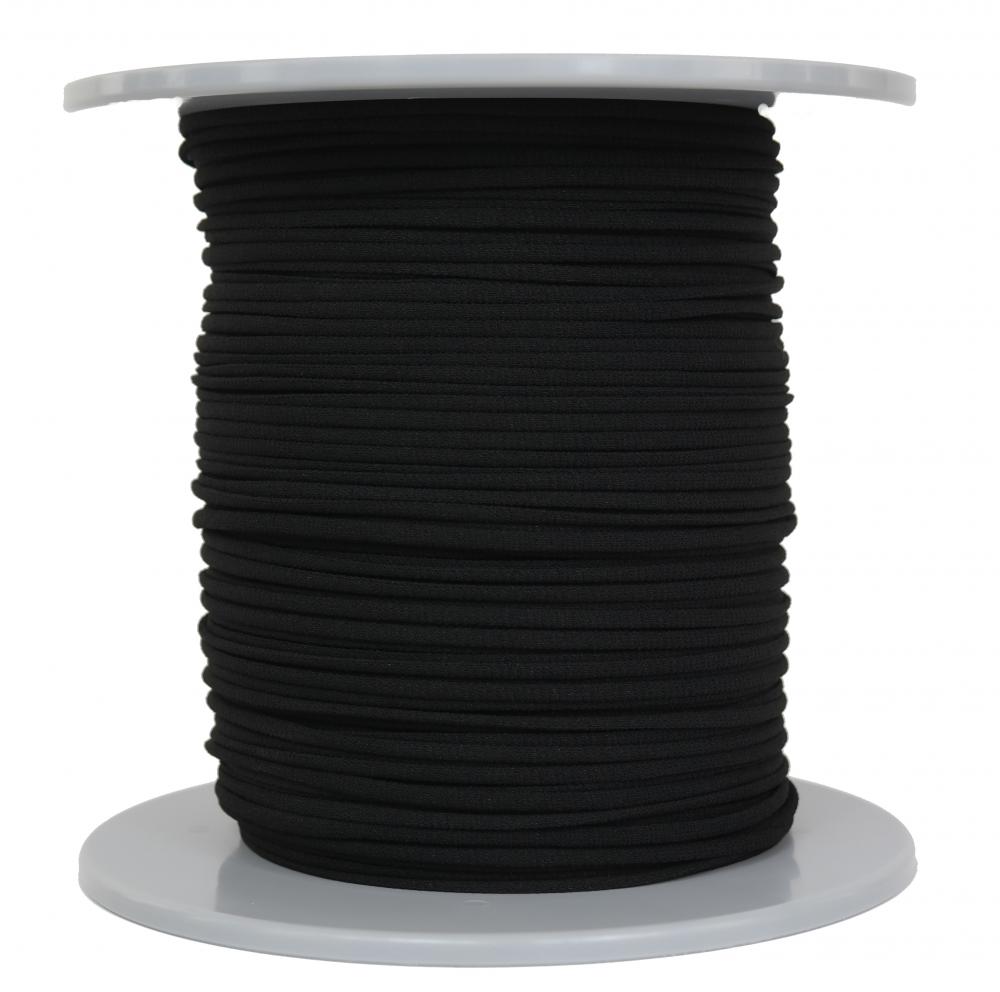 Gummikordel Elastikkordel Gummizug Elastikschnur Ø 3mm - 300 Meter - Fb. schwarz (GU-S-300)