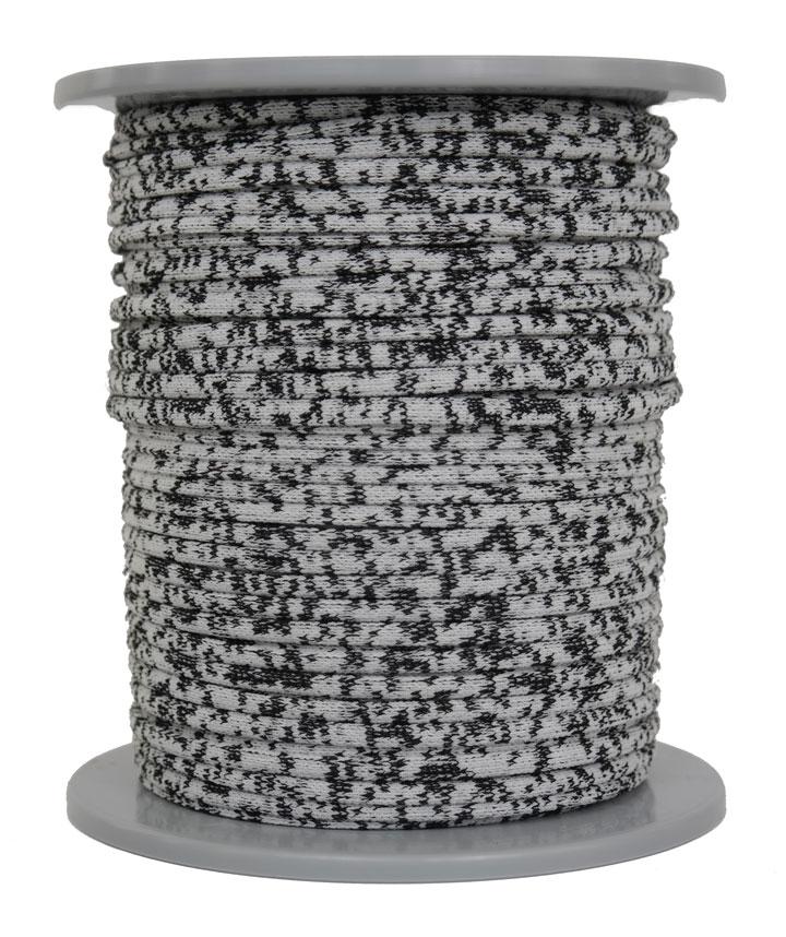 Gummikordel Elastikkordel Gummizug Elastikschnur Ø 3mm - 100 Meter - Fb. schwarz/weiss (GU-SW-100)