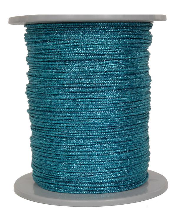 Dekoschnur-Seil-Kordel - 300 Meter - Ø ca.2mm - Fb. austral glitzernd-glänzend (GL-2-300A)