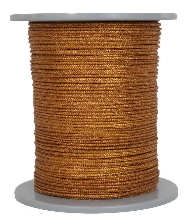 Dekoschnur-Seil-Kordel - 300 Meter - Ø ca.2mm - Fb. orange glitzernd-glänzend (GL-2-300O)