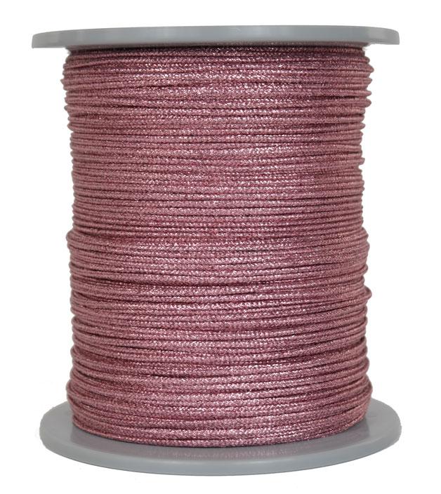 Dekoschnur-Seil-Kordel - 300 Meter - Ø ca.2mm - Fb. rosa glitzernd-glänzend (GL-2-300RO)