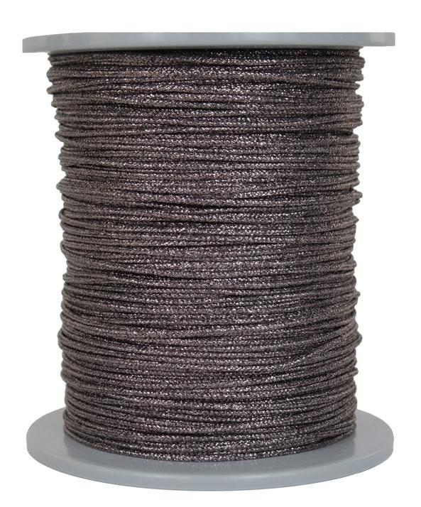 Dekoschnur-Seil-Kordel - 300 Meter - Ø ca.2mm - Fb. zink glitzernd-glänzend (GL-2-300Z)