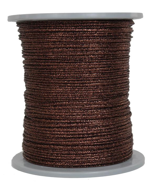 Dekoschnur-Seil-Kordel - 300 Meter - Ø ca.2mm - Fb. bronze/schwarz glitzernd (GL-2-300BS)