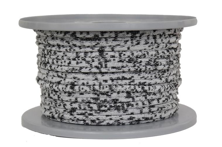 Gummikordel Elastikkordel Gummizug Elastikschnur Ø 3mm - 50 Meter - Fb. schwarz/weiss (GU-SW-50)