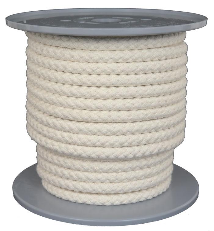 Baumwollseil 8fach geflochten mit Baumwollseele Ø 10mm - Länge 25 Meter (BW10-25)