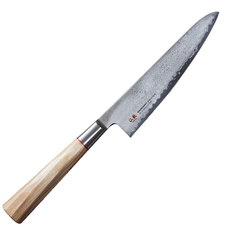 Damastmesser Suncraft Twisted Octagon - TO-03 - Kochmesser 14,3cm Klinge (dSU6732)