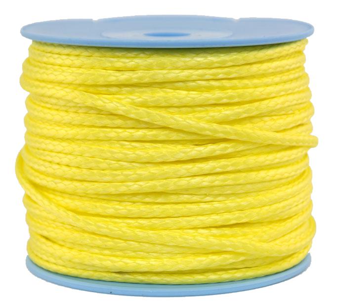 Dyneema Flechtleine / Seil / Dyneemaseil / Dyneema-Rope gelb Ø 3mm - Länge: 50 Meter (dy320-50)