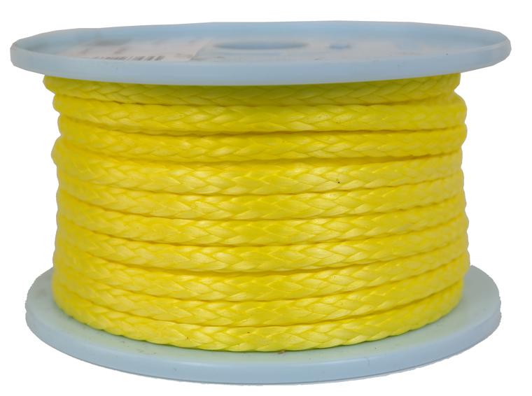 Dyneema Flechtschnur gelb Durchmesser 5mm - Länge: 20 Meter (dy520-20)