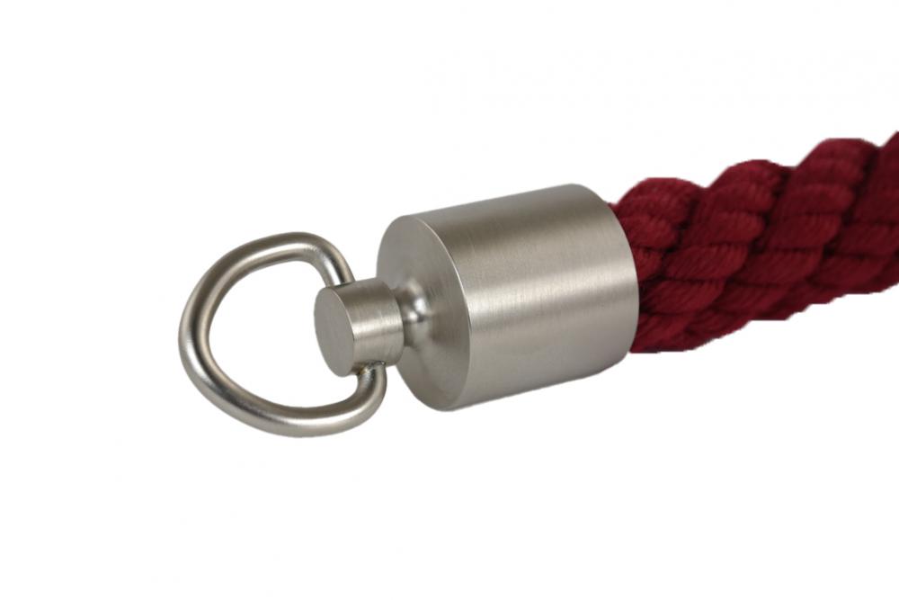 Seilendhalter Nickel matt mit Ring für 30 mm Handlaufseil (a435)