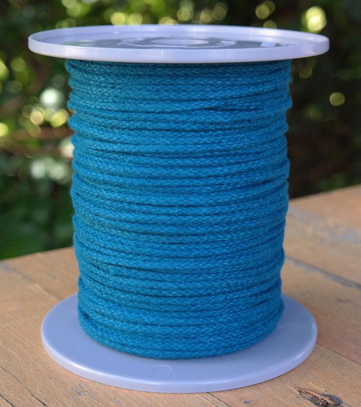 SONDERANGEBOT: Leinenseil / Flachsseil Ø 3mm - 80 Meter - 8fach geflochten Fb. petrol (L300-80pt)