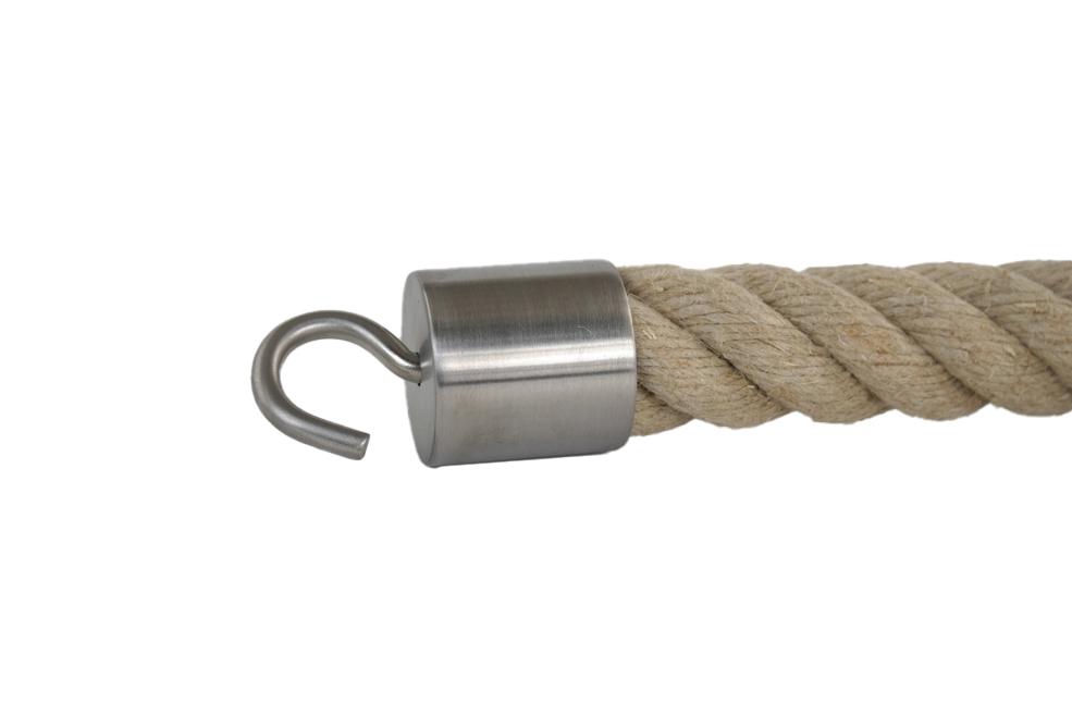 Seilendhalter V2A Edelstahl mit Haken für 30 mm Handlaufseil (a475)