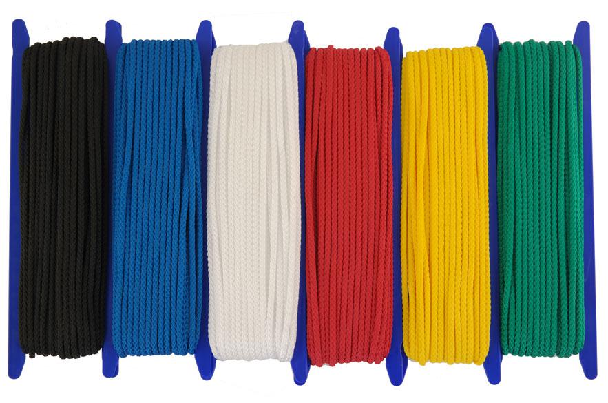 Allzweckleine aus Polypropylen Ø 4mm - 6 x 30 meter / 6 Farben (pp4-30/6)