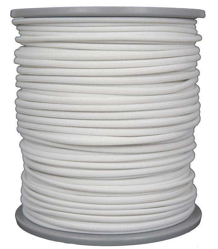 Leuchtschnur weiss 3,5 mm - 100 Meter (b140)