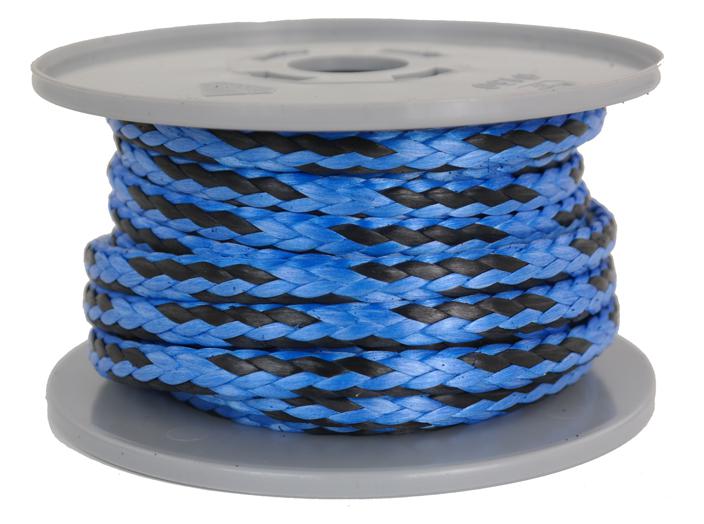 Dyneema-Seil blau-schwarz Durchmesser 6mm - Länge 10 Meter (dy670)