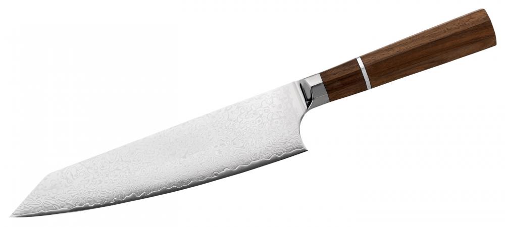 Kochmesser Chef Damast, Walnuss 20cm Klinge (d392060)