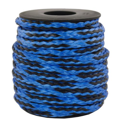 Dyneema Flechtschnur blau-schwarz Durchmesser 5mm - Länge 10 Meter (dy570)