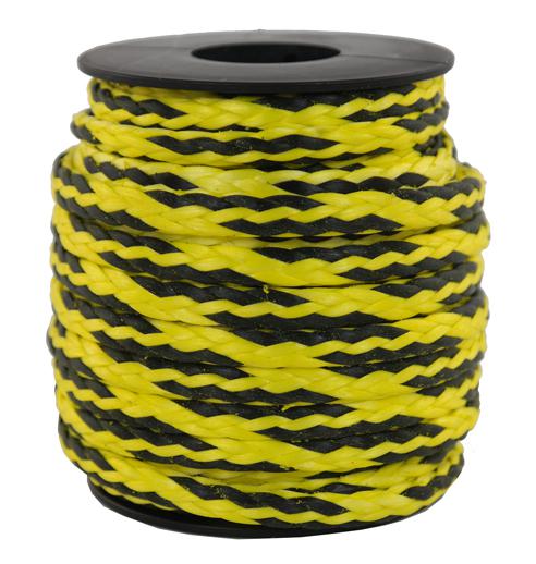 Dyneema Flechtschnur gelb-schwarz Durchmesser 5mm - Länge 10 Meter (dy580)