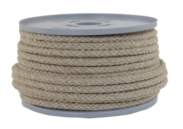 Leinenseil / Flachsseil Ø ca. 6mm - 25 Meter - 8fach geflochten (L600-25)