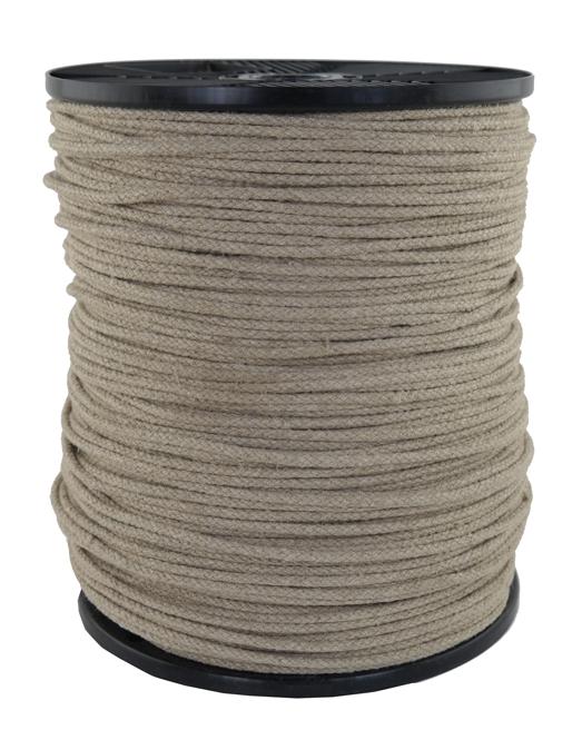 Leinenseil / Flachsseil Ø ca. 5mm - 500 Meter - 8fach geflochten (L500-500-8)