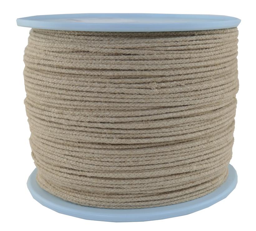 Hanfseil geflochten aus Naturhanf Ø 4mm - 500 Meter (h400g)