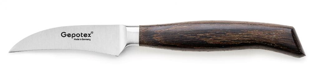 Gepotex ® Schälmesser 7cm Klinge Griff aus Räuchereiche (g111107)