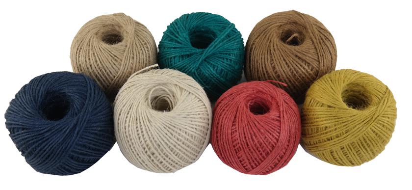 Jutegarn Dekogarn ca. 190g Knäuel - 7 x 130 Meter - 7 Farben (ju7-190)