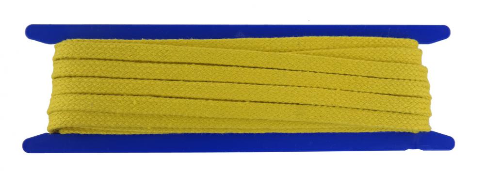 Leinenseil flach geflochten - Breite 10mm - Länge 10 Meter - Farbe gelb (L10f-G)