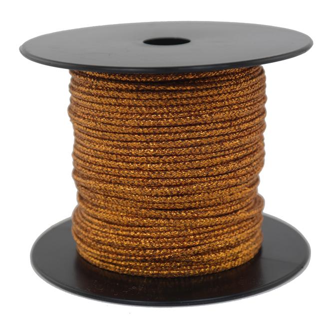 Dekoschnur-Seil-Kordel - 50 Meter - Ø ca.2mm - Fb. orange glitzernd-glänzend (GL-2-50OR)