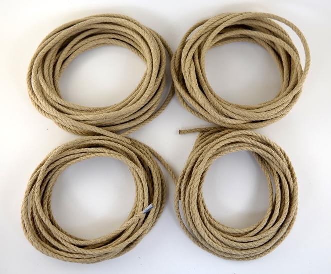 SONDERANGEBOT: Polyhanfseil Kunsthanf Ø 8mm - 2 x 10 Meter + Ø 6mm - 2x 10 Meter (PH680-40)