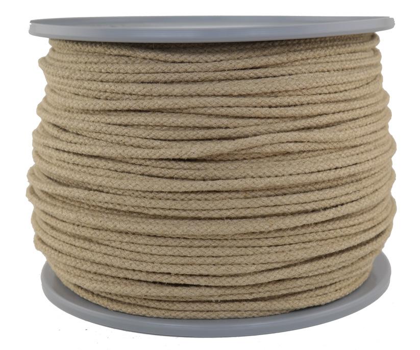 Leinenseil / Flachsseil Ø ca. 6mm - 300 Meter - 8fach geflochten (L600-300)