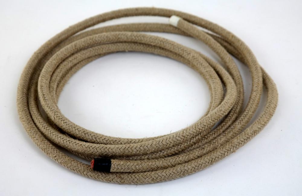 SONDERANGEBOT: 3,5 Meter Stromkabel 3x1,5 mm² - umflochten mit Leinen (G16L-3.5)